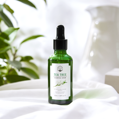 Naturista tea tree essential serum 50ml — product lifestyle photograph