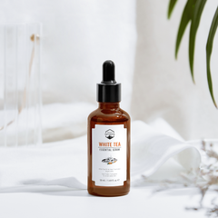 Naturista white tea essential serum 50ml — product lifestyle photograph