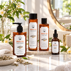 Naturista white tea special set — product lifestyle photograph