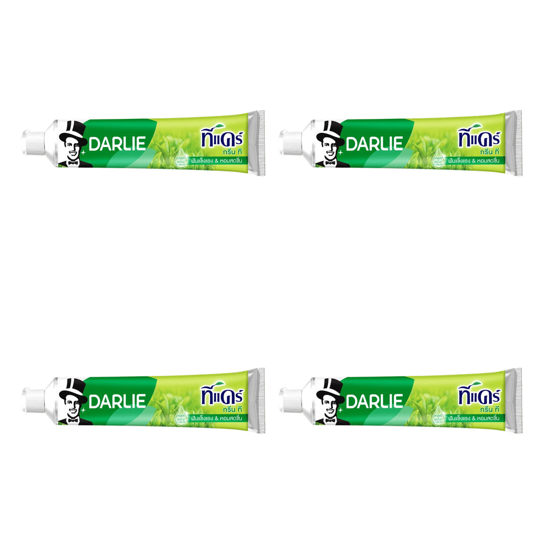 Darlie Tea Care Green Tea Toothpaste 140 g | 4 Packs — 4 identical retail packages on a white background