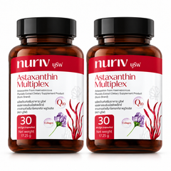Nuriv Astaxanthin Multiplex — 2 × 30 Capsules — exact bundle quantity on white