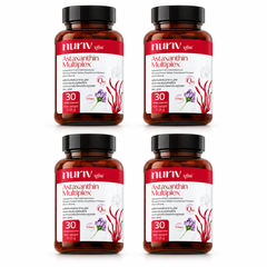 nuriv astaxanthin 30caps x4 — exact quantity on white