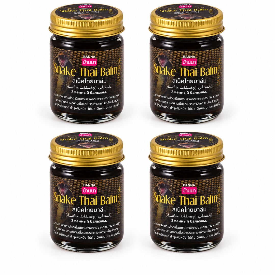 Banna Snake Thai Herbal Balm 50 g — 4 identical retail units