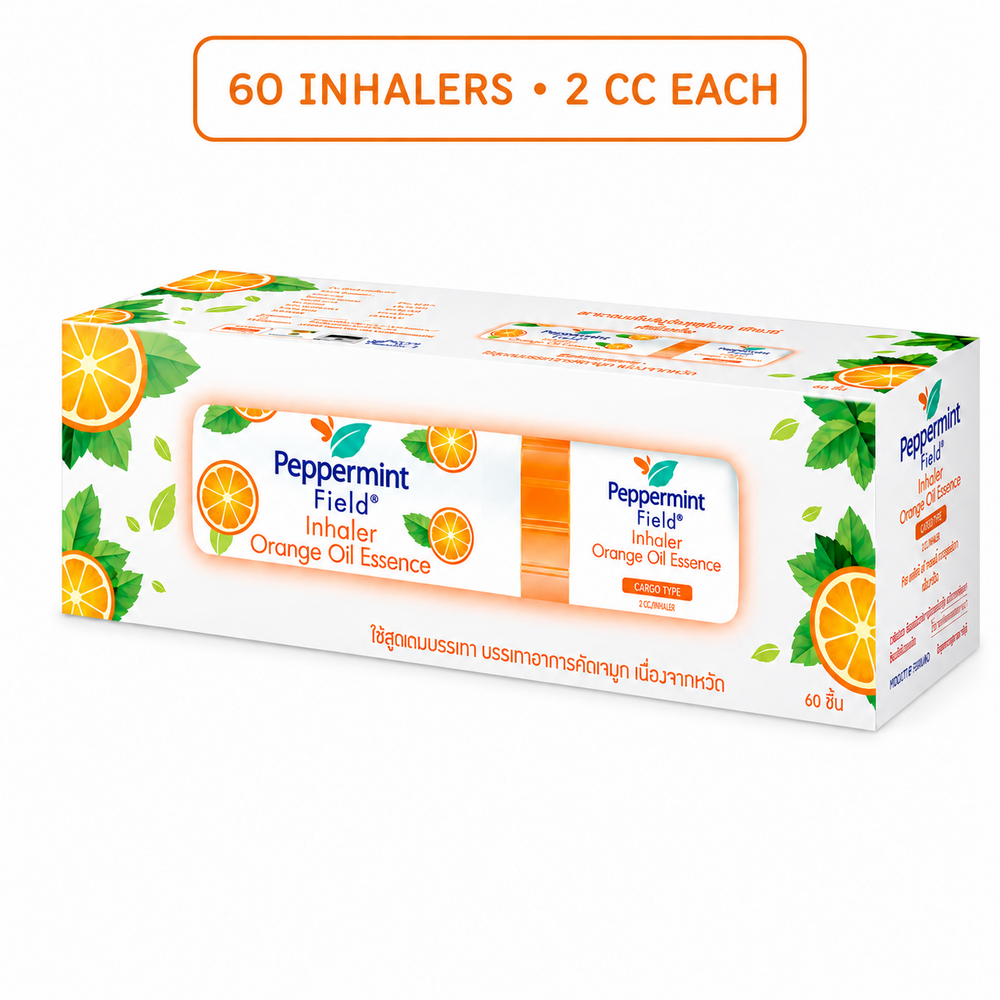 Peppermint Field Orange Oil Essence 2 cc full box of 60 inhalers