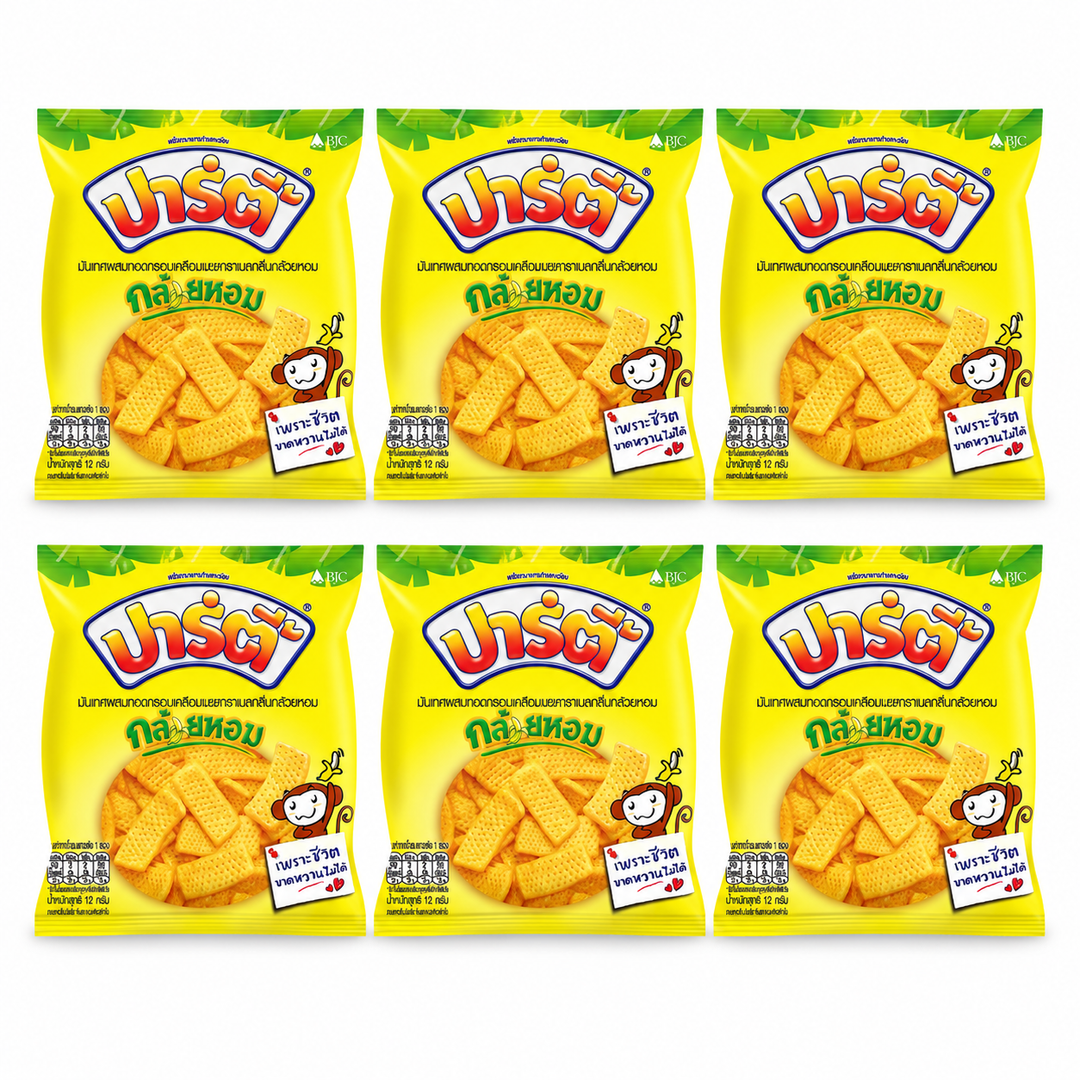 party banana 12g x6 — exact quantity on white