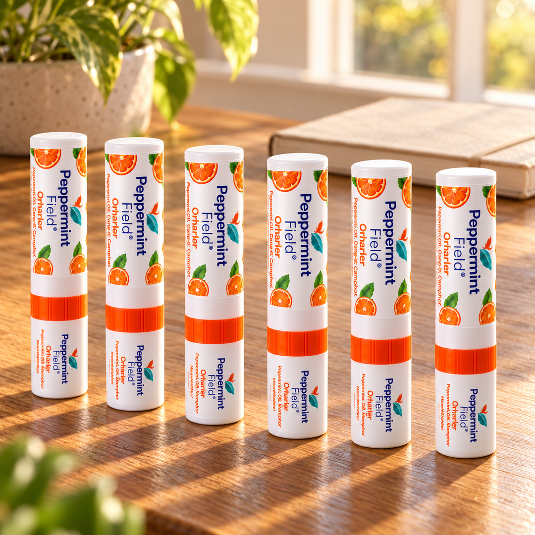 Peppermint Field Orange Oil Inhaler — 2 ml × 6 — lifestyle photograph 2