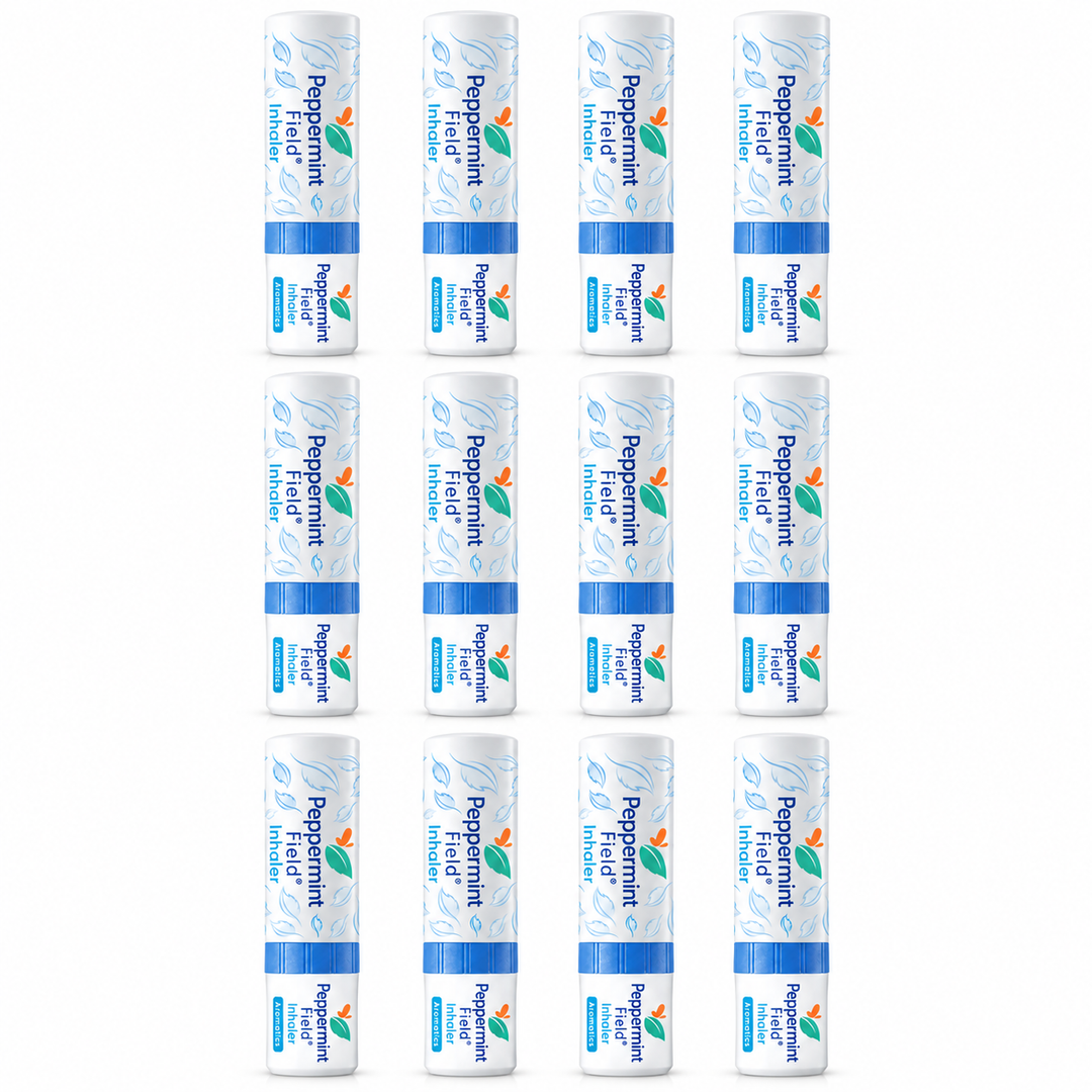 Peppermint Field Original Aromatic Inhaler — 24 × 2 ml — exact quantity on white
