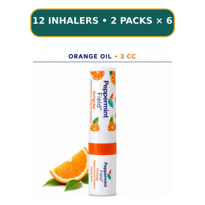 Peppermint Field Orange inhaler, 12 inhalers in 2 packs of 6