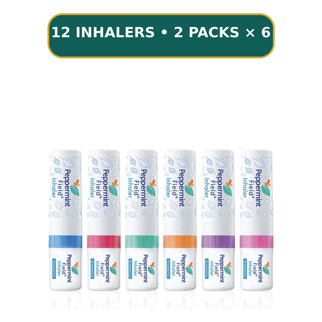 Peppermint Field Original inhalers, 12 inhalers in 2 packs of 6