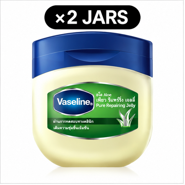 Vaseline Pure Repairing Petroleum Jelly Aloe 50 ml × 2 – pack cover