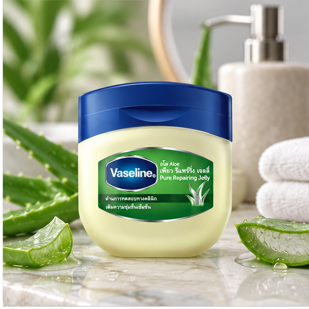 Vaseline Pure Repairing Petroleum Jelly Aloe 50 ml × 2 – lifestyle image