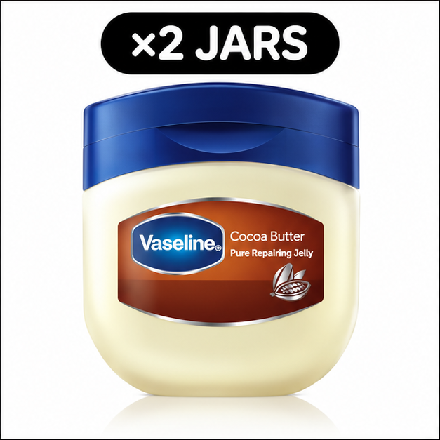 Vaseline Pure Repairing Petroleum Jelly Cocoa Butter 50 ml × 2 – pack cover