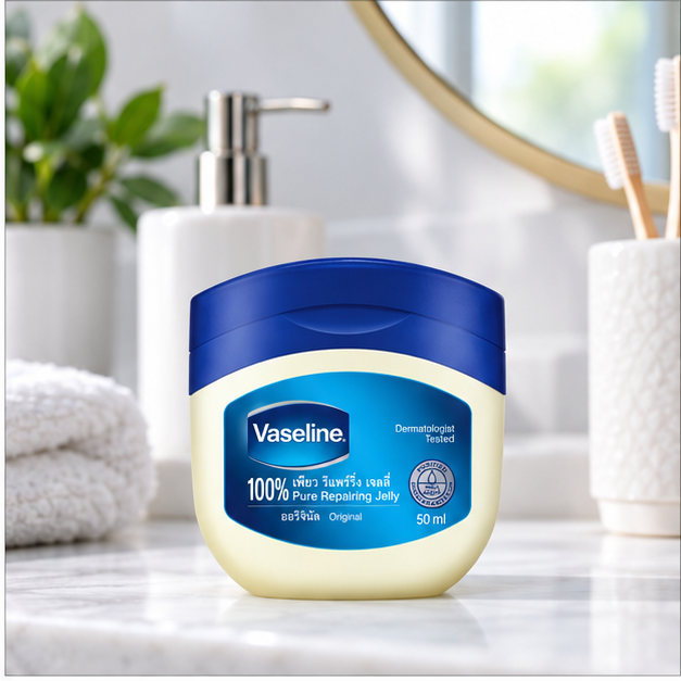 Vaseline Pure Repairing Petroleum Jelly Original 50 ml × 2 – lifestyle image