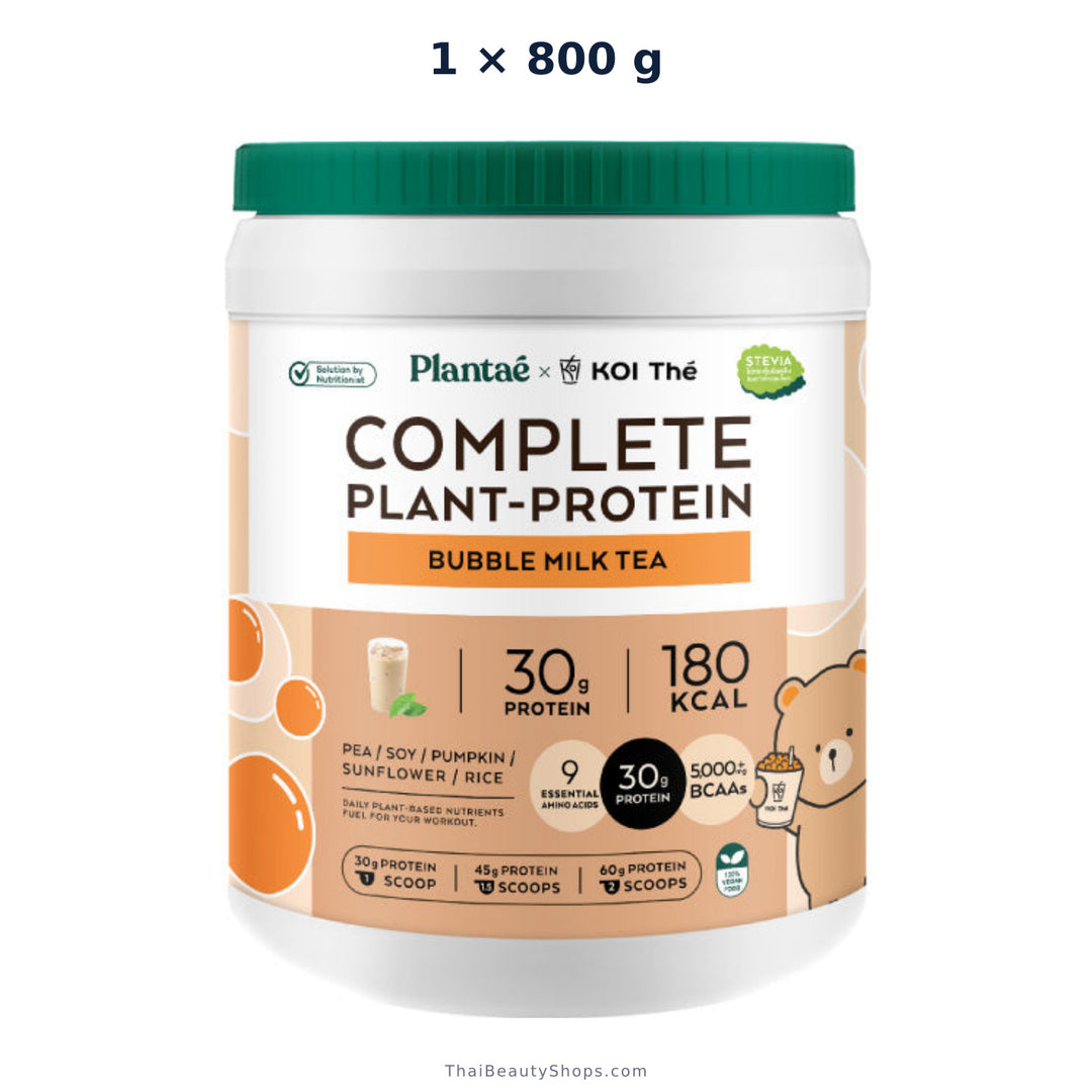 plantae complete plant protein bubble milk tea 800 g tub x1