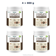 plantae complete plant protein coconut latte 800 g tub x4