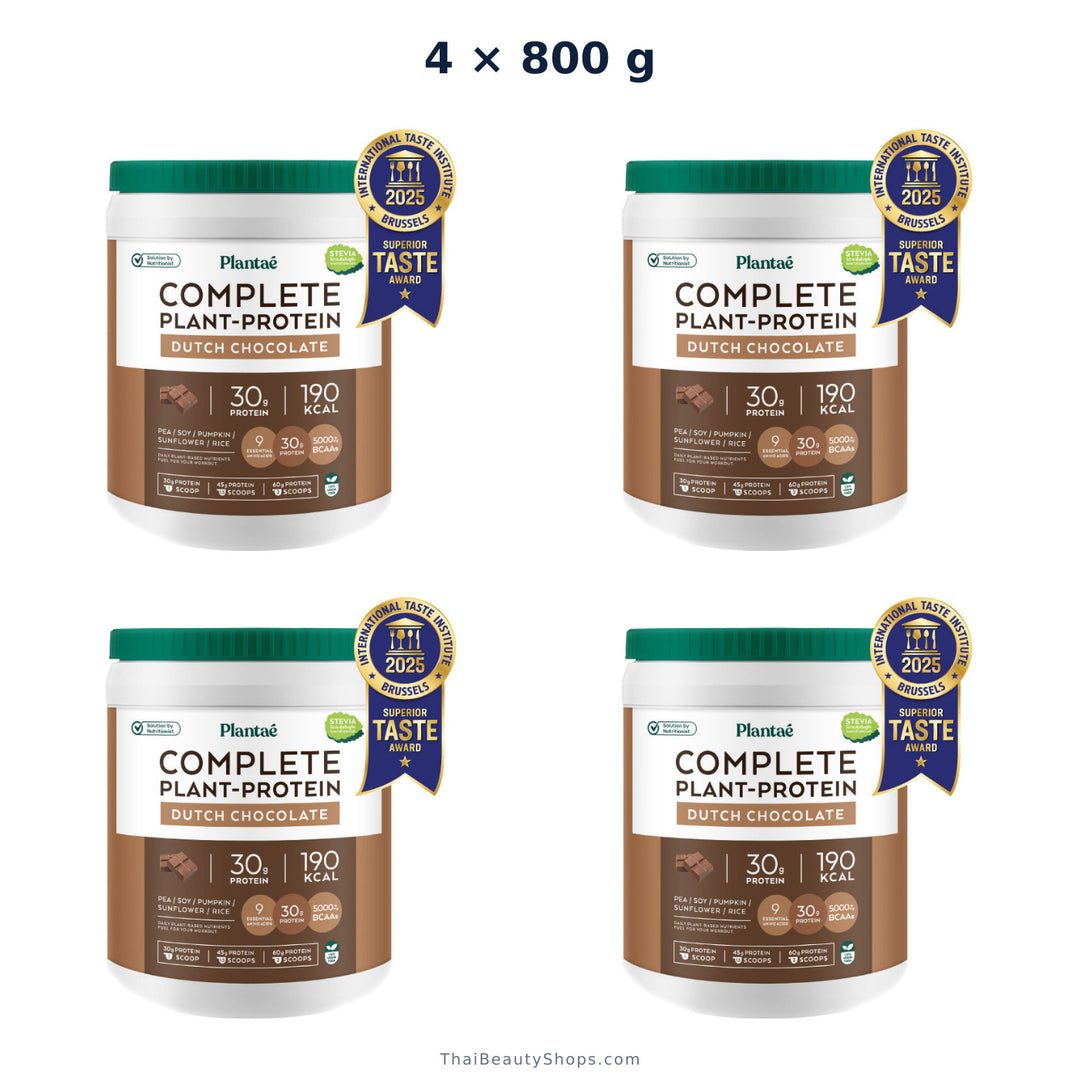 plantae complete plant protein dutch chocolate 800 g tub x4