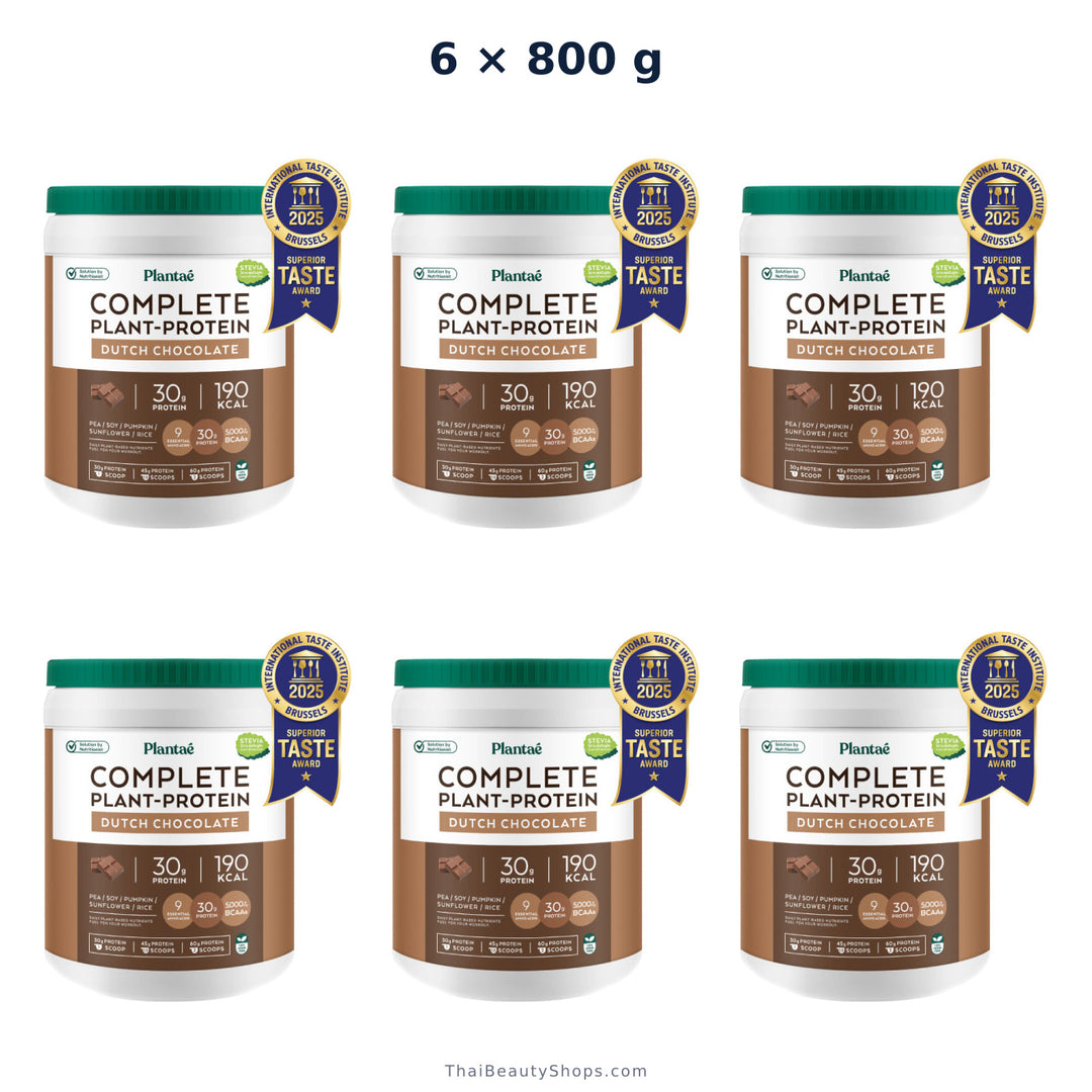 plantae complete plant protein dutch chocolate 800 g tub x6