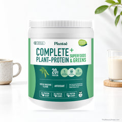 plantae complete plant protein green smoothie 800 g tub lifestyle 2