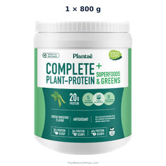 plantae complete plant protein green smoothie 800 g tub x1