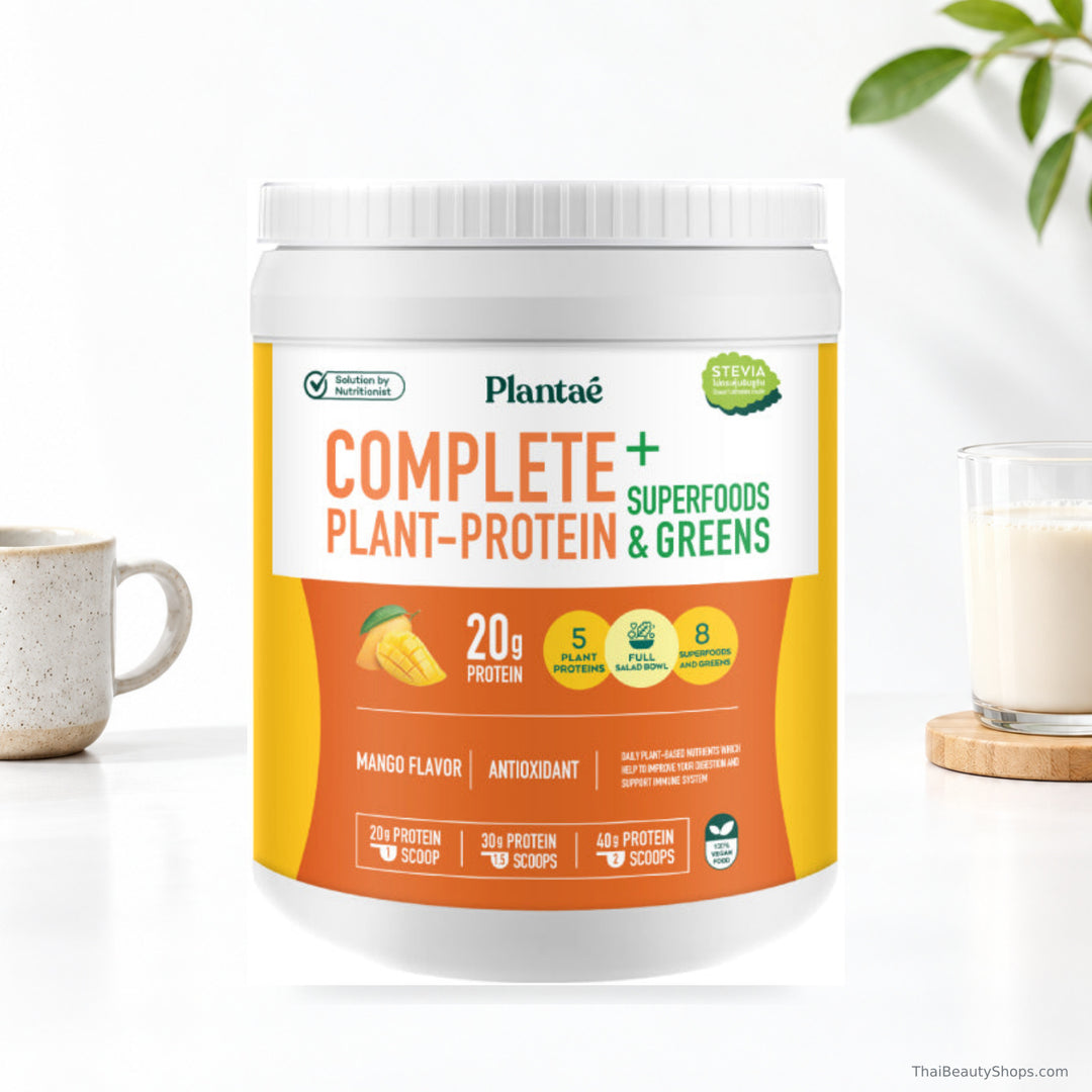 plantae complete plant protein mango 800 g tub lifestyle 2