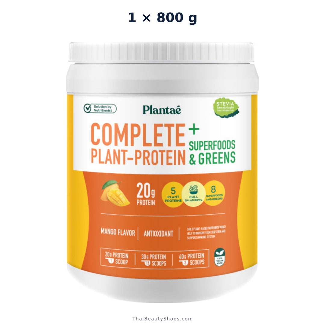 plantae complete plant protein mango 800 g tub x1