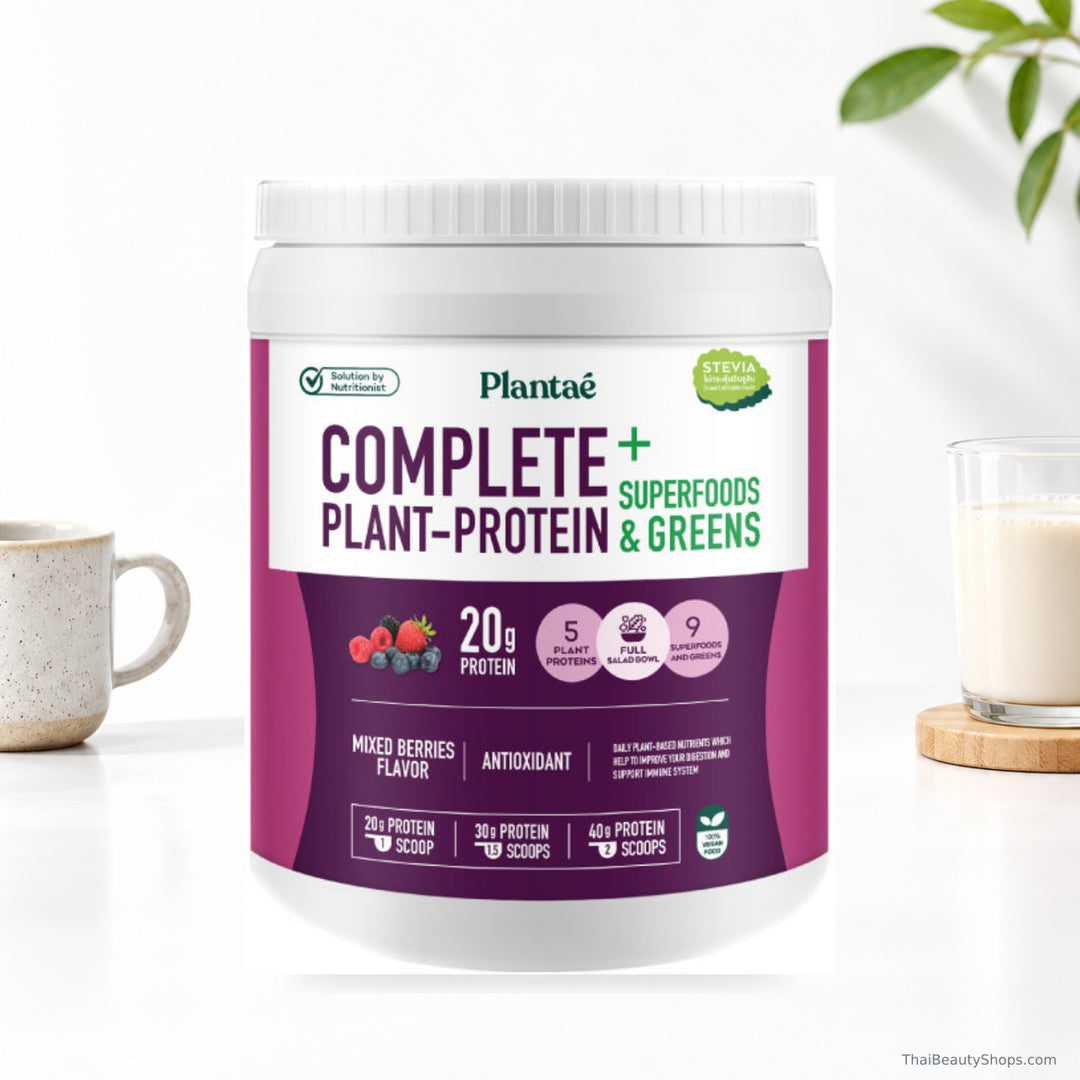plantae complete plant protein mixed berries 800 g tub lifestyle 2