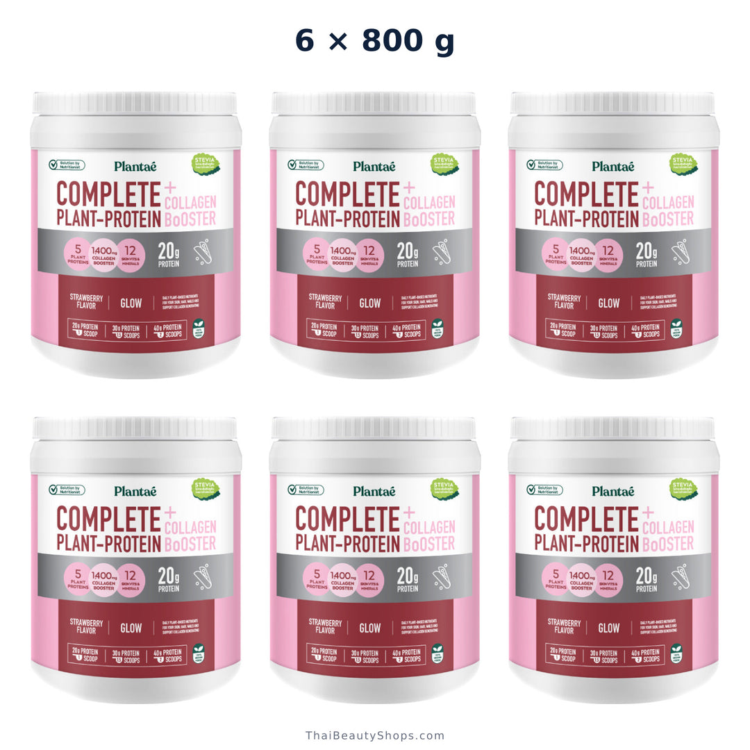 plantae complete plant protein strawberry 800 g tub x6