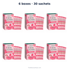 plantae glow essentials lychee licious 5 sachets per box packs of 2 4 or 6 x6