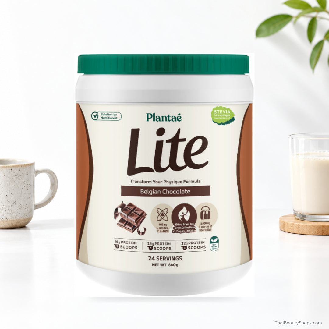 plantae lite protein belgian chocolate 660 g tub lifestyle 2
