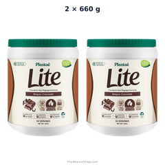 plantae lite protein belgian chocolate 660 g tub x2