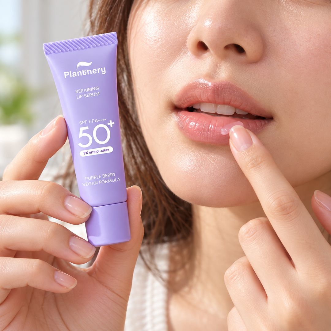 Plantnery Berry Fill & Repair UV Vegan Lip Serum lifestyle scene