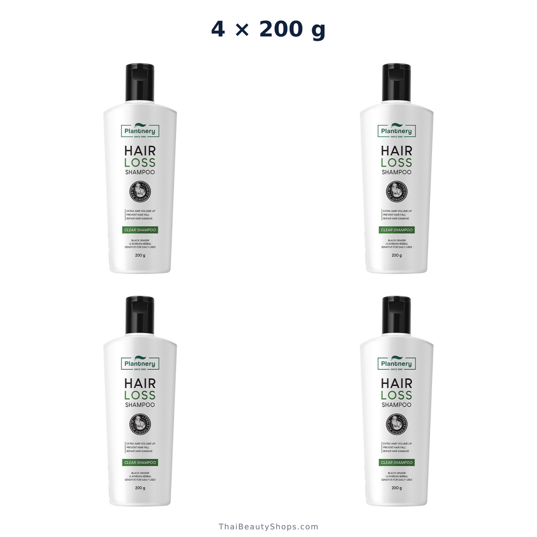 plantnery black ginger anti hair loss intensive shampoo 200 g 1 2 or 4 pack x4