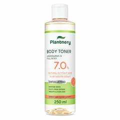 Plantnery Natural Glycolic Body Toner 7% 250 ml on white background