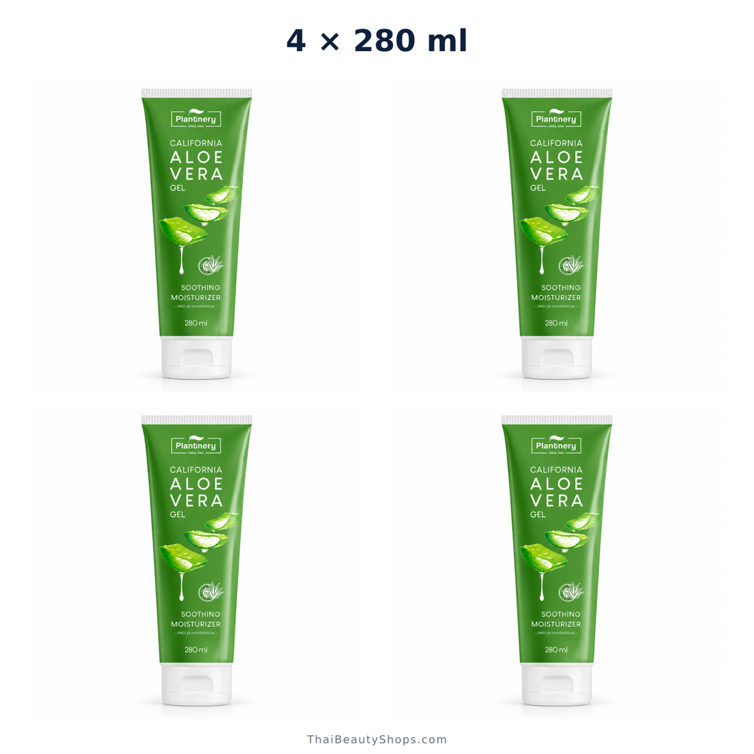 plantnery california aloe vera soothing gel 280 ml x4