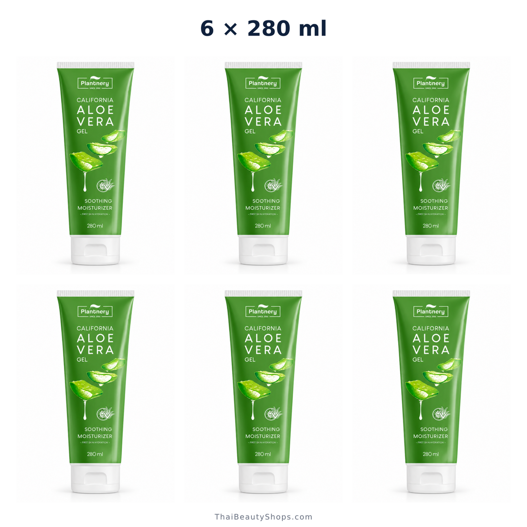 plantnery california aloe vera soothing gel 280 ml x6