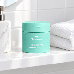 Plantnery Cica + Hyaluronic Moisture Toner Pads on spa shelf