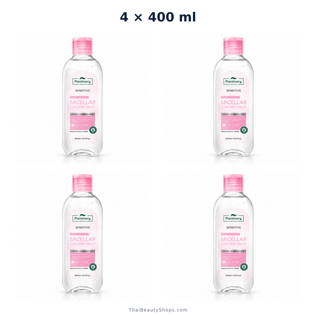 plantnery comfrey sensitive micellar cleansing water 400 ml x4