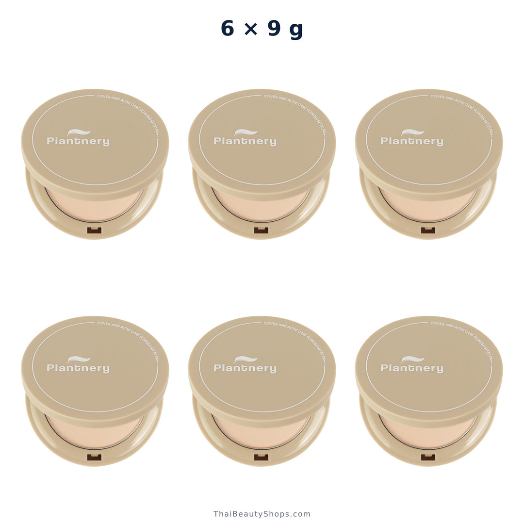 plantnery cover and acne care powder spf30 pa 9 g c2 natural x6