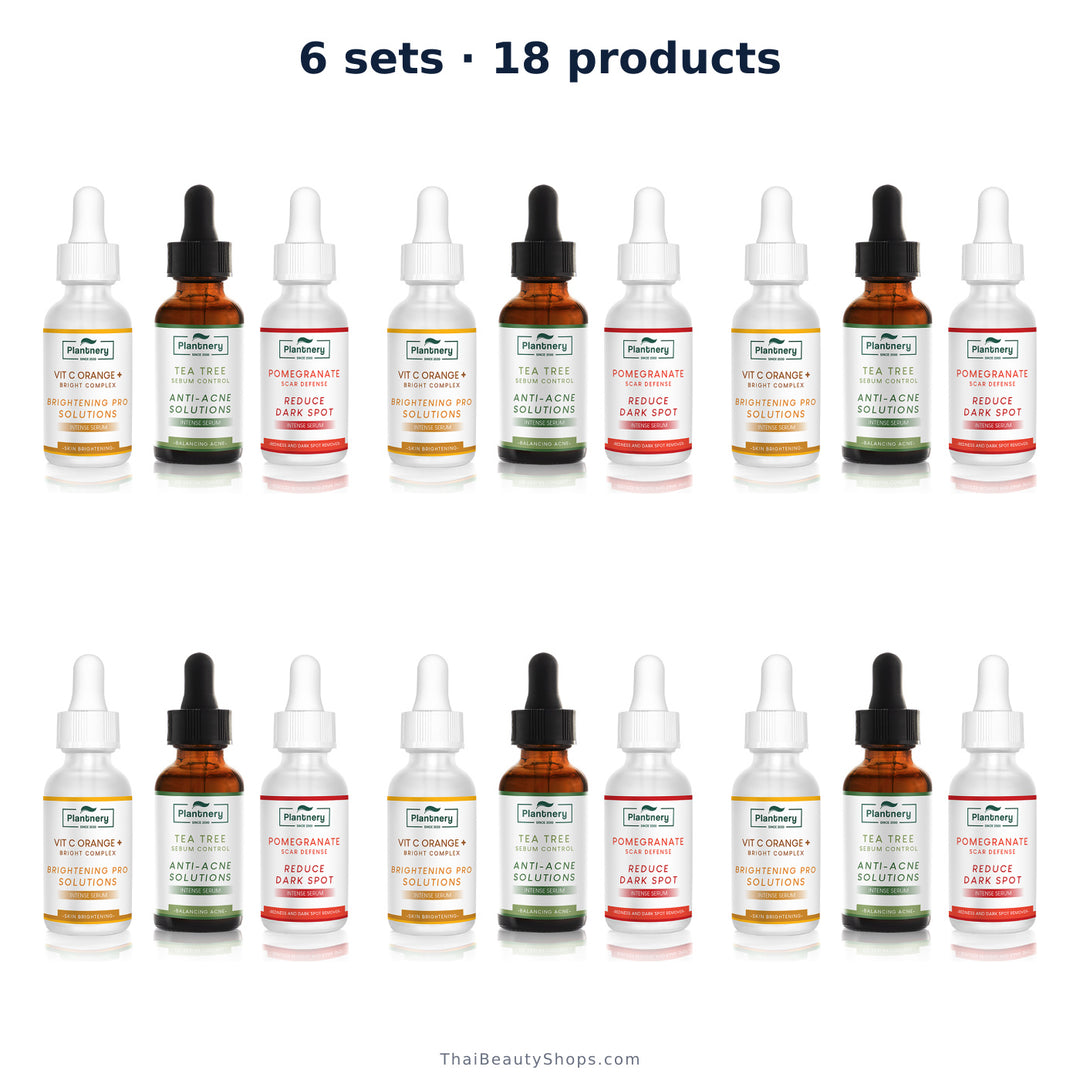 plantnery intense serum discovery set tea tree yuzu orange pomegranate 3 30 ml x6