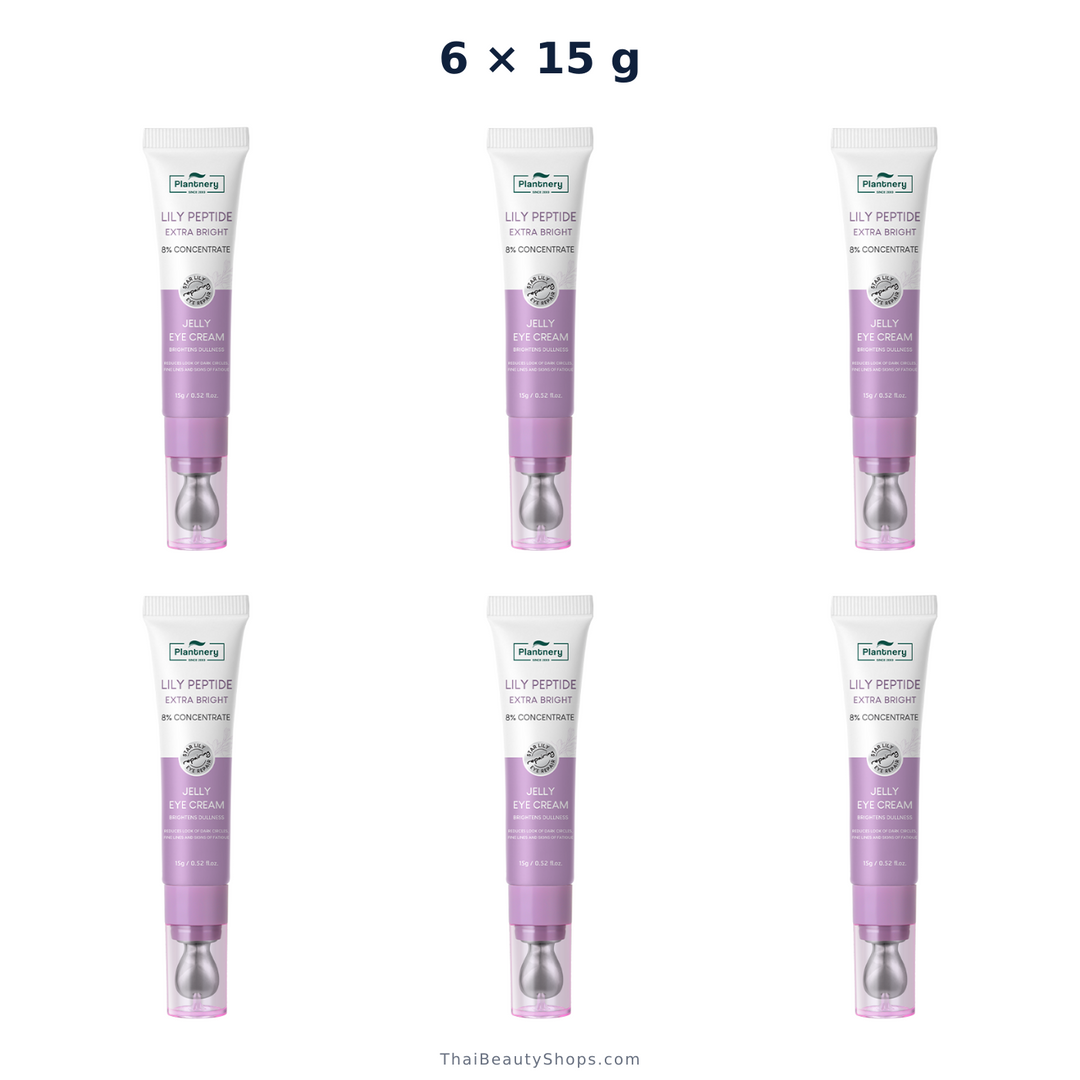 plantnery lily peptide extra bright eye cream 15 g 1 2 or 4 pack x6