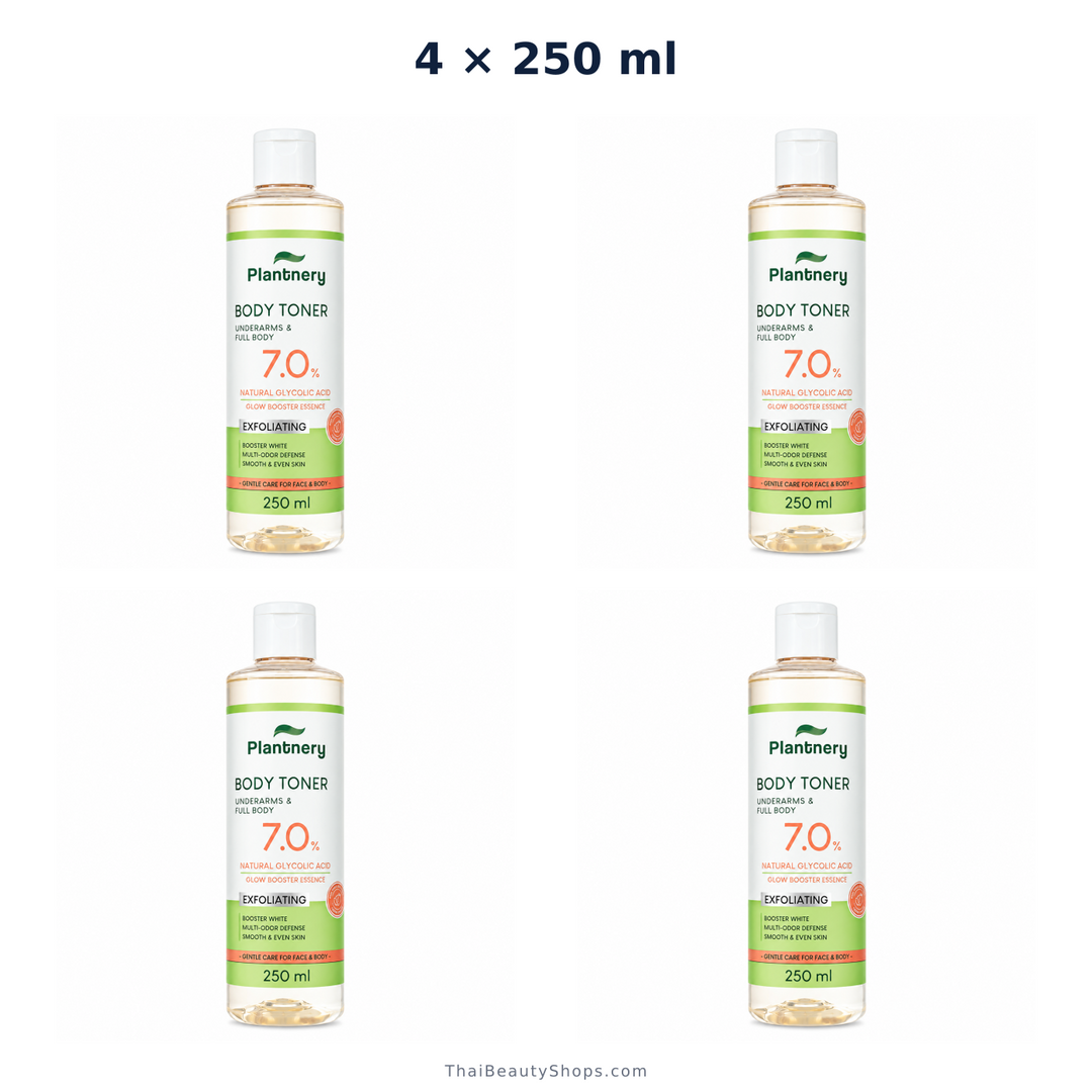plantnery natural glycolic body toner 7 250 ml x4