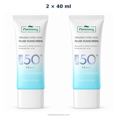 plantnery organic extra light fluid sunscreen spf50 pa 40 ml x2