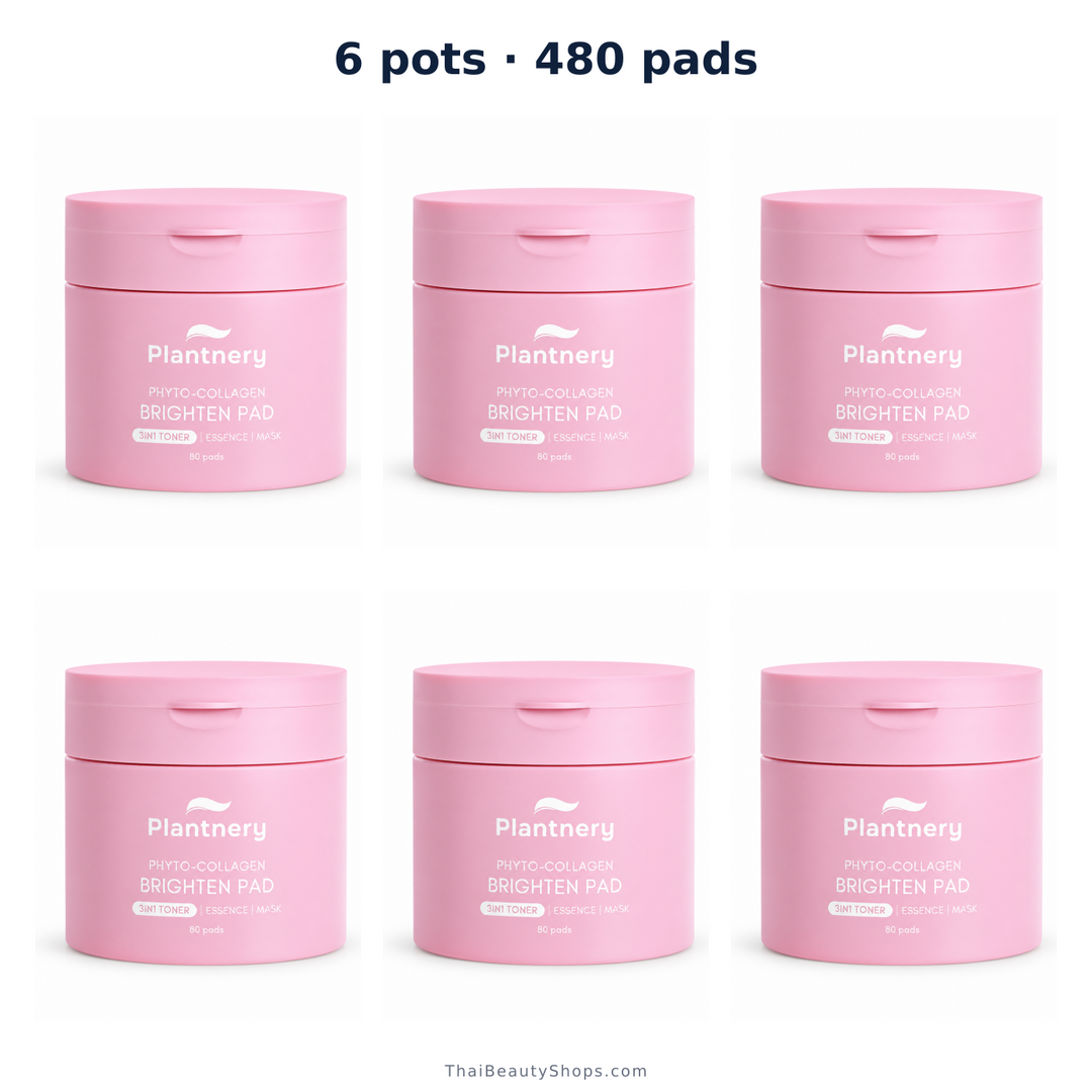 plantnery phyto collagen toner pads 80 pads 160 ml x6