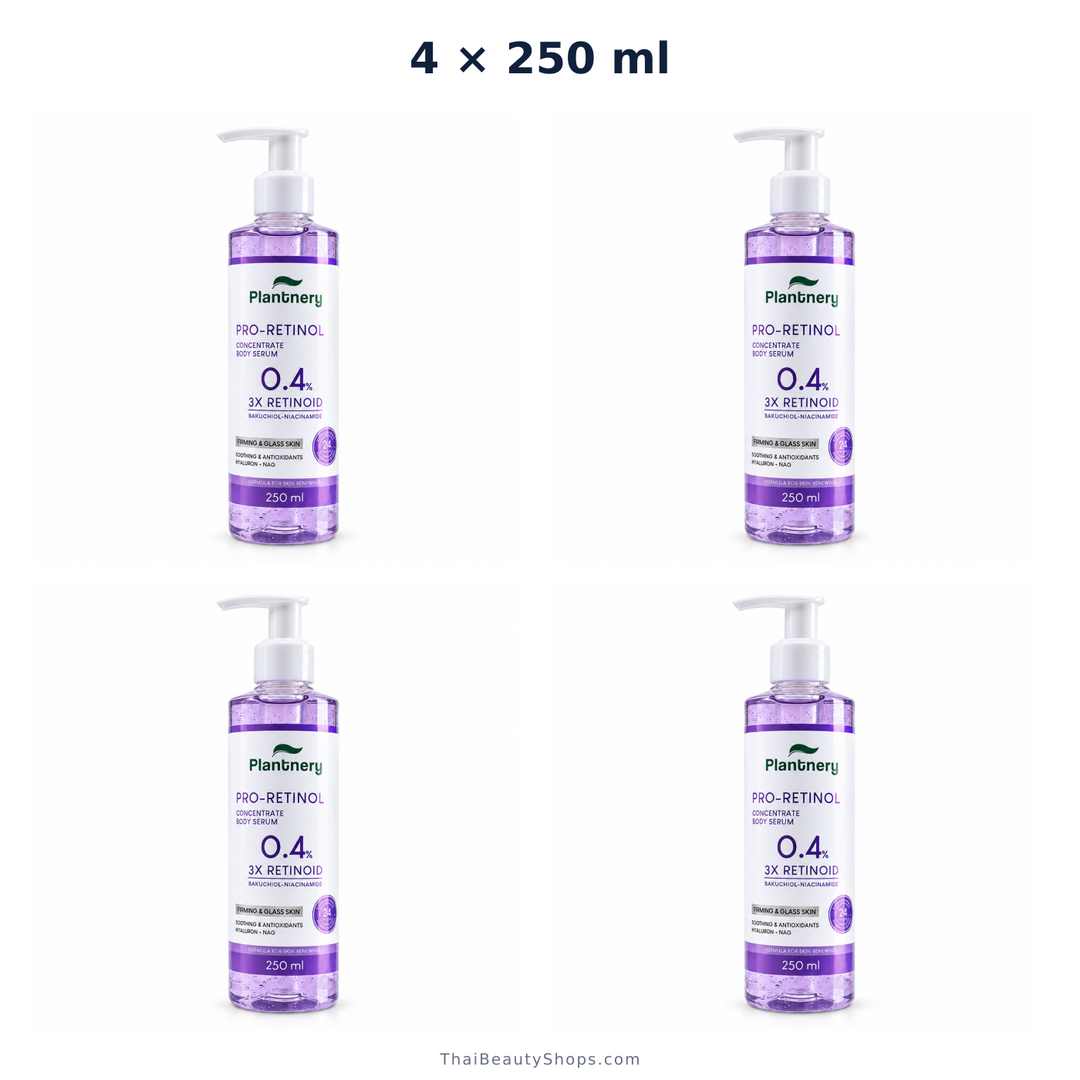 plantnery pro retinol 0 4 concentrate body serum 250 ml x4