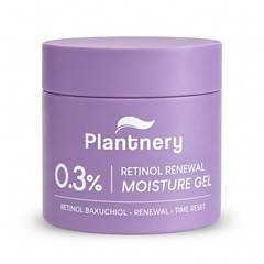 Plantnery Bakuchiol Retinol Skin Renewal Moisture Gel 60 g on white background