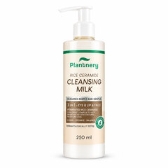 Plantnery Rice Ceramide Cleansing Milk 250 ml on white background