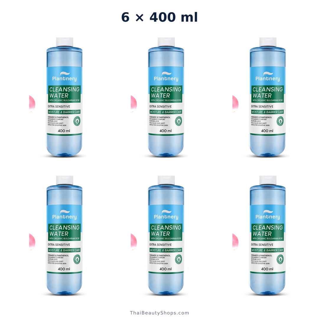 plantnery rose ceramide ultra gentle cleansing water 400 ml x6