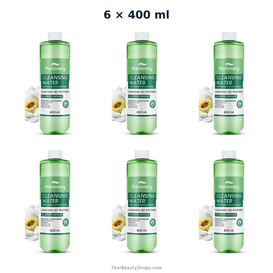 plantnery snow lotus oil clear cleansing water 400 ml x6