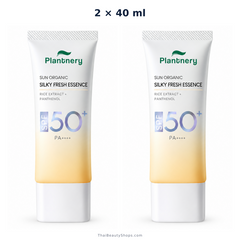 plantnery sun organic silky fresh essence sunscreen spf50 pa 40 ml x2