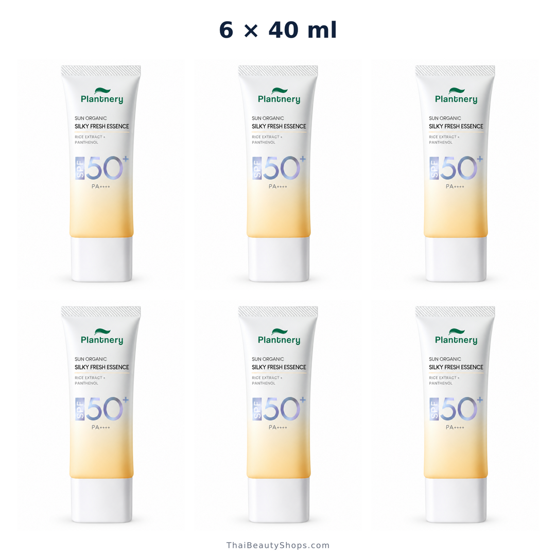 plantnery sun organic silky fresh essence sunscreen spf50 pa 40 ml x6